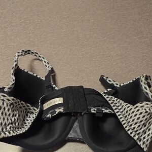 Cacique Black and White Patterned Bra